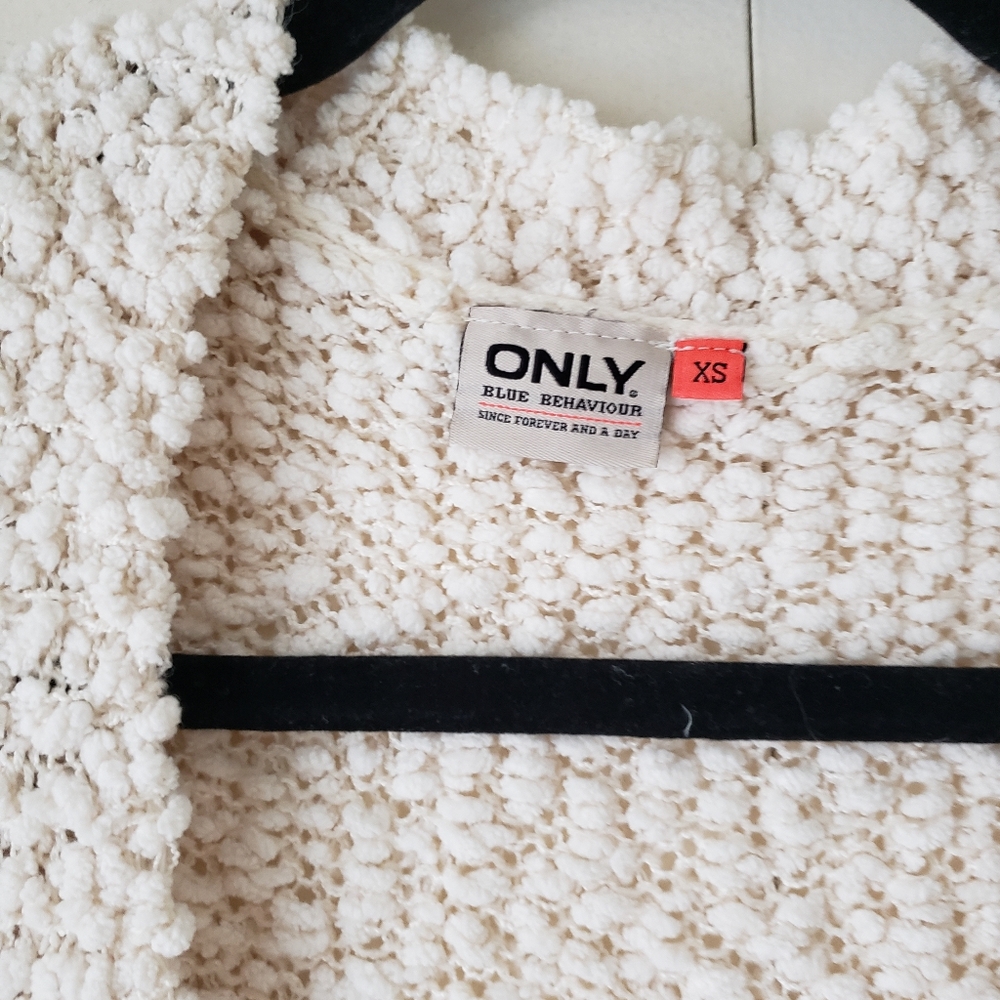 Only Cream Textured Open-Front Cardigan - Picture 4 of 8